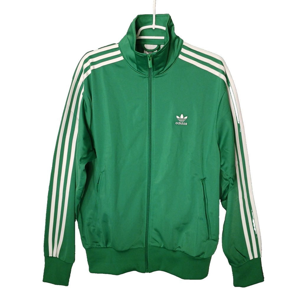 Adidas Originals Men's Firebird Track Top Full Zip Jacket Green White JD0183 M